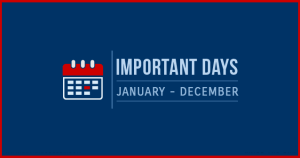 List of all Important International and National Dates and Days