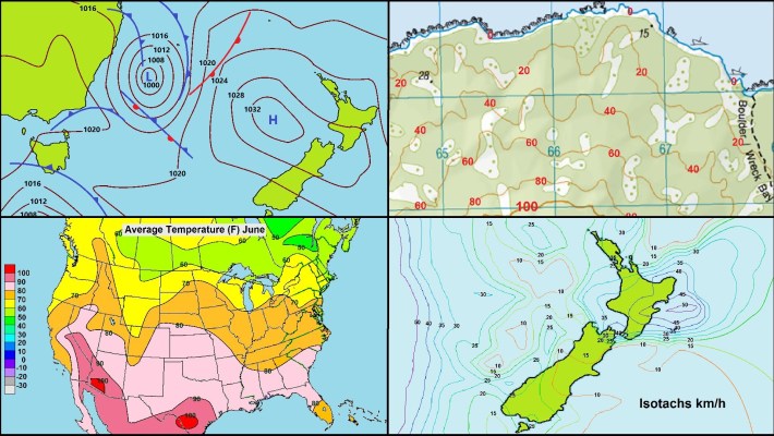 Contour Lines ( Isolines ) and Imaginary line in the map