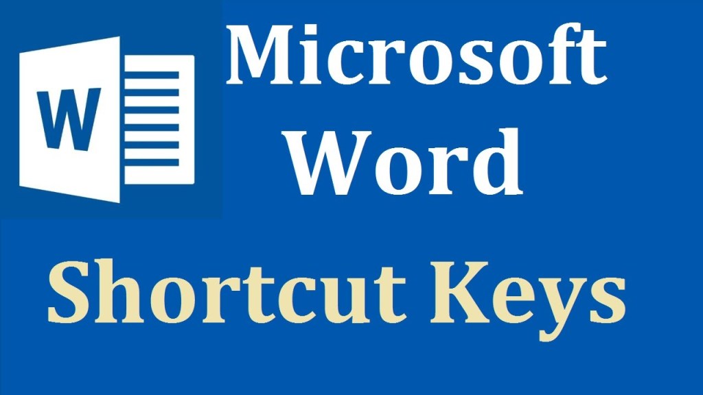 ms words shortcut keys and theirs functions